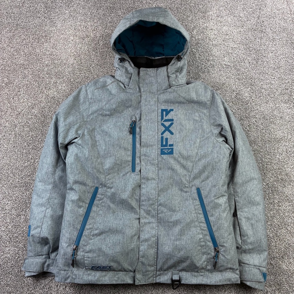 FXR Fresh Jacket Women's 8 Gray Blue F.A.S.T. Float Assist Snowmobile Ski